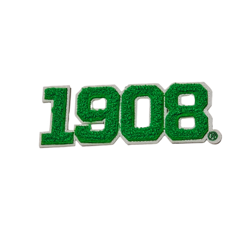 1908 Small Green Chenille Patch